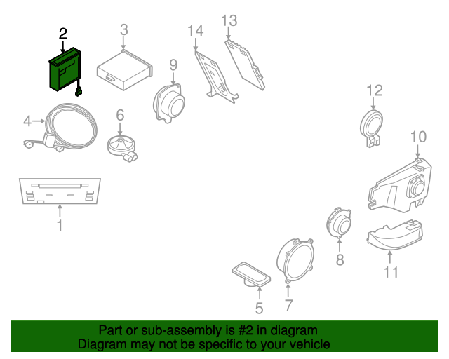 20052015 Audi Glove Box 6Disc CD Changer 8E0057111D Genuine Audi