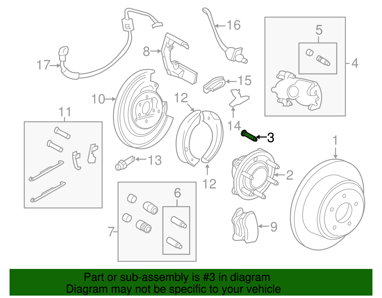 Wheel Stud - Ford (YL3Z-1107-AB)