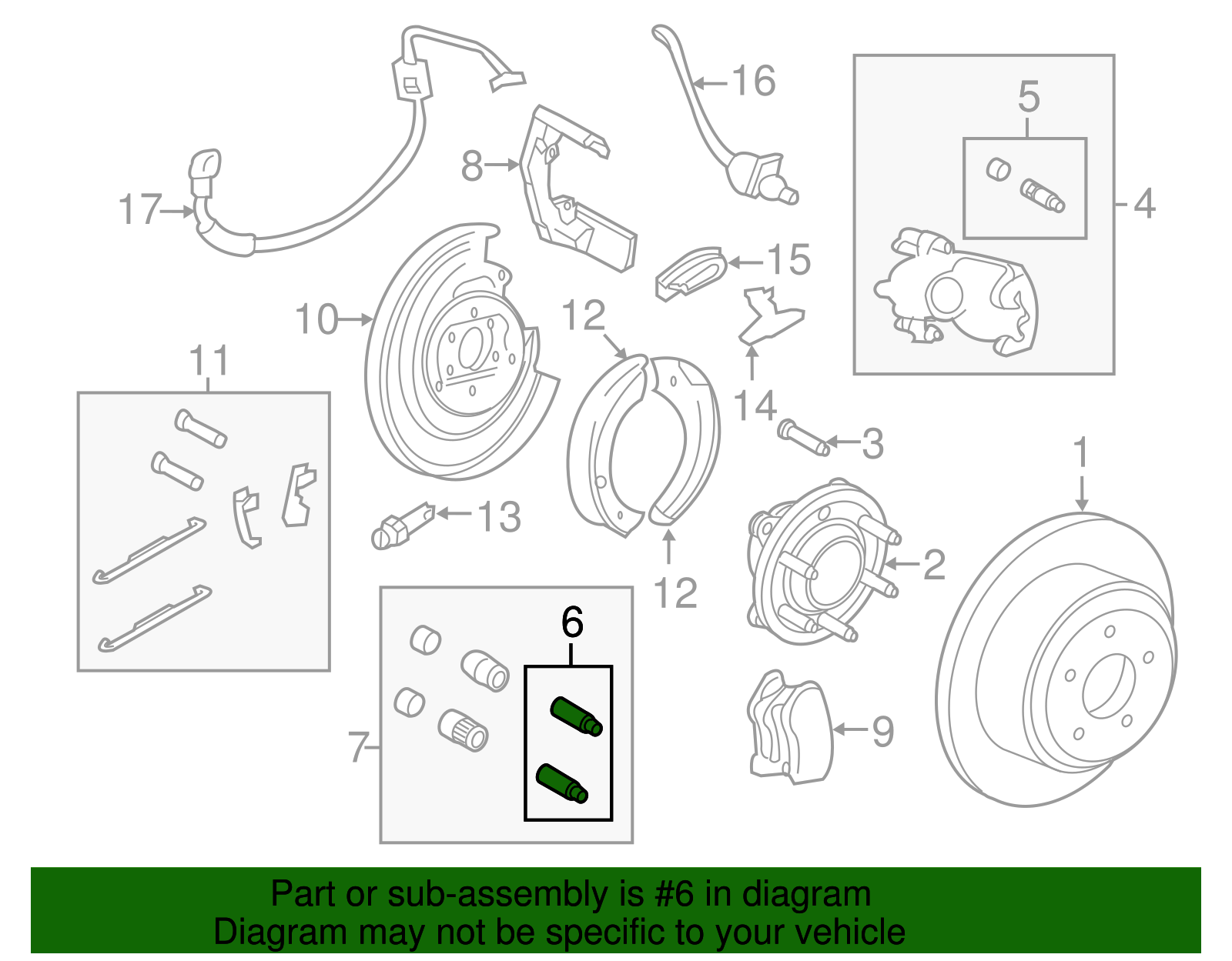 Disc Brake Caliper Pin - Ford (1S2Z-2386-AA)