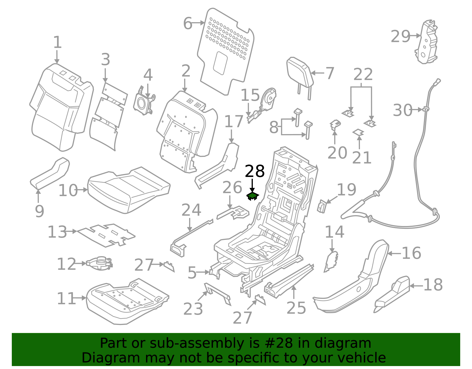 Track Cover Front Cap - Ford (LB5Z-78114A68-AA)