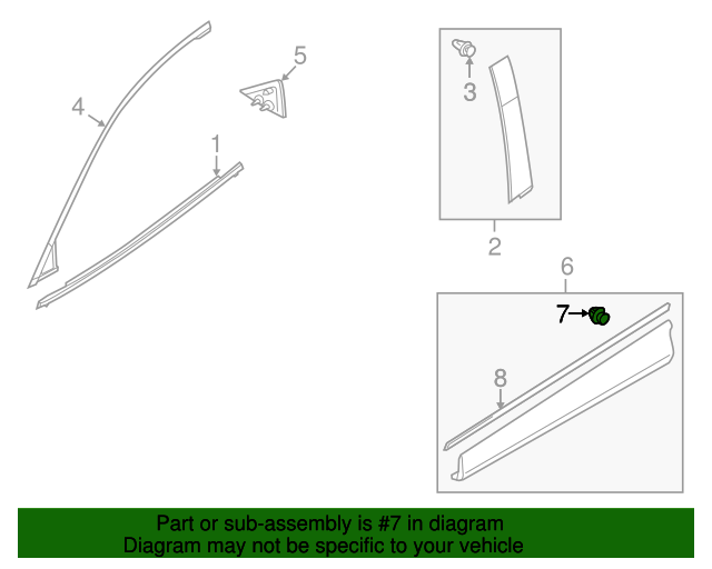 KD5351SJ3A 20132016 Mazda CX5 Lower Molding Clip Palladino Mazda Parts