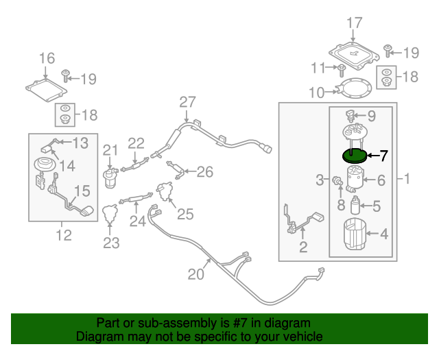 Genuine Fuel Pump Tank Seal for 20152022 Hyundai Part 31115B1000