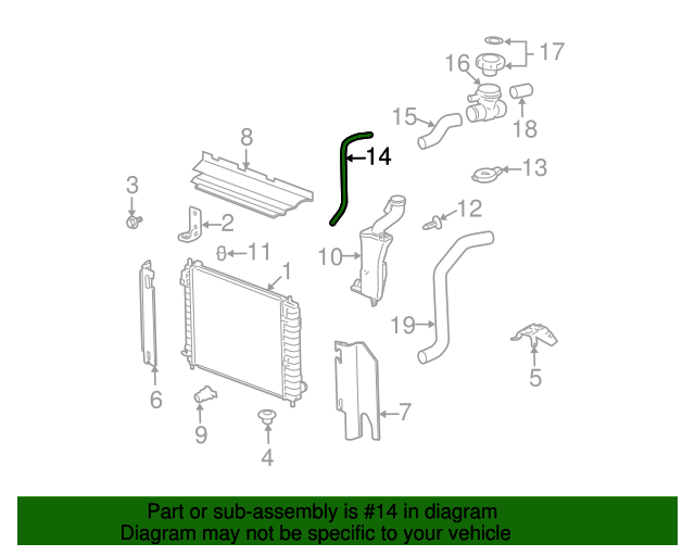 25826619 GM Radiator Overflow Hose GM Parts Store