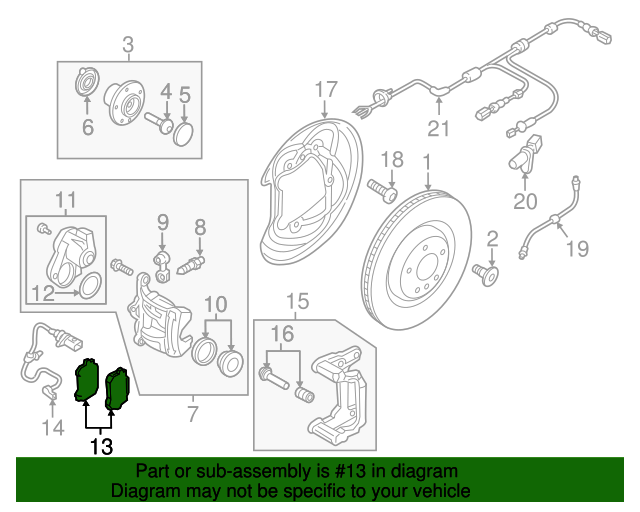 8W0698451R Brake Pads Rear 20172021 Audi Euro Parts 4 Less