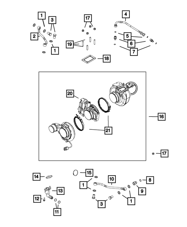 2009-2018 Mopar Turbo Oil Drain Pipe Gasket 68049023AA | Mopar eStore