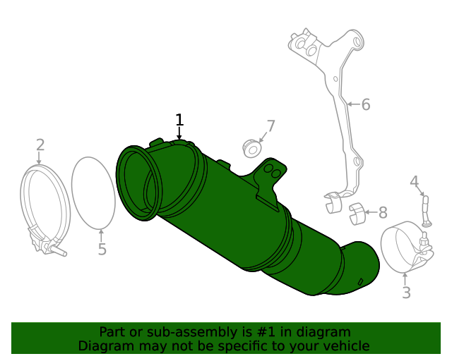 25051WAA02 2021 Toyota GR Supra Front Catalytic Converter Genuine