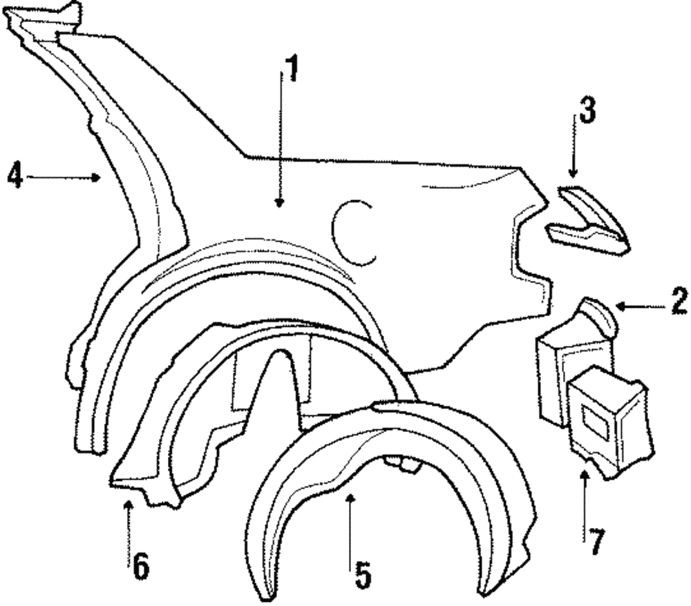 Extension-Quarter Otr Panel Upper Rear - GM (20561388)