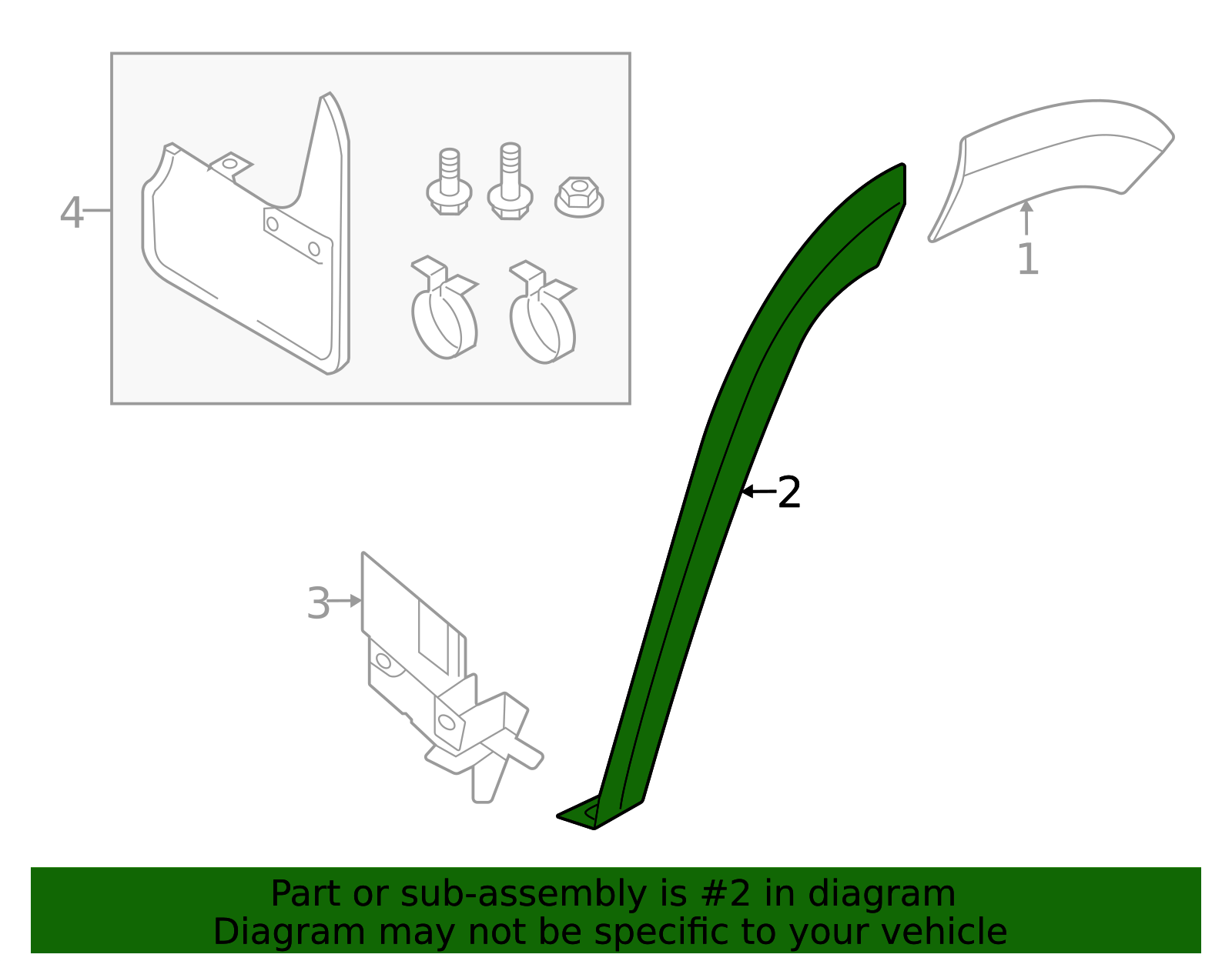 Wheel Opening Molding 2GJ-854-969-A-9B9