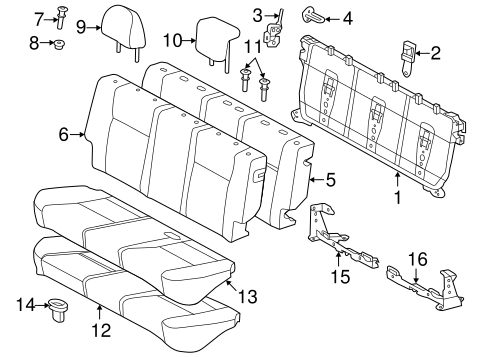 TOYOTA Genuine 71940-52560-C1 Headrest Assembly