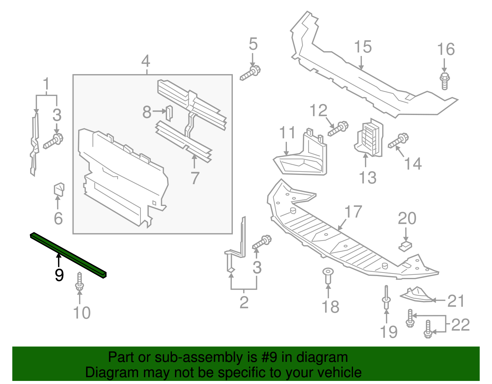 Seal Strip - Ford (GD9Z-8327-C)