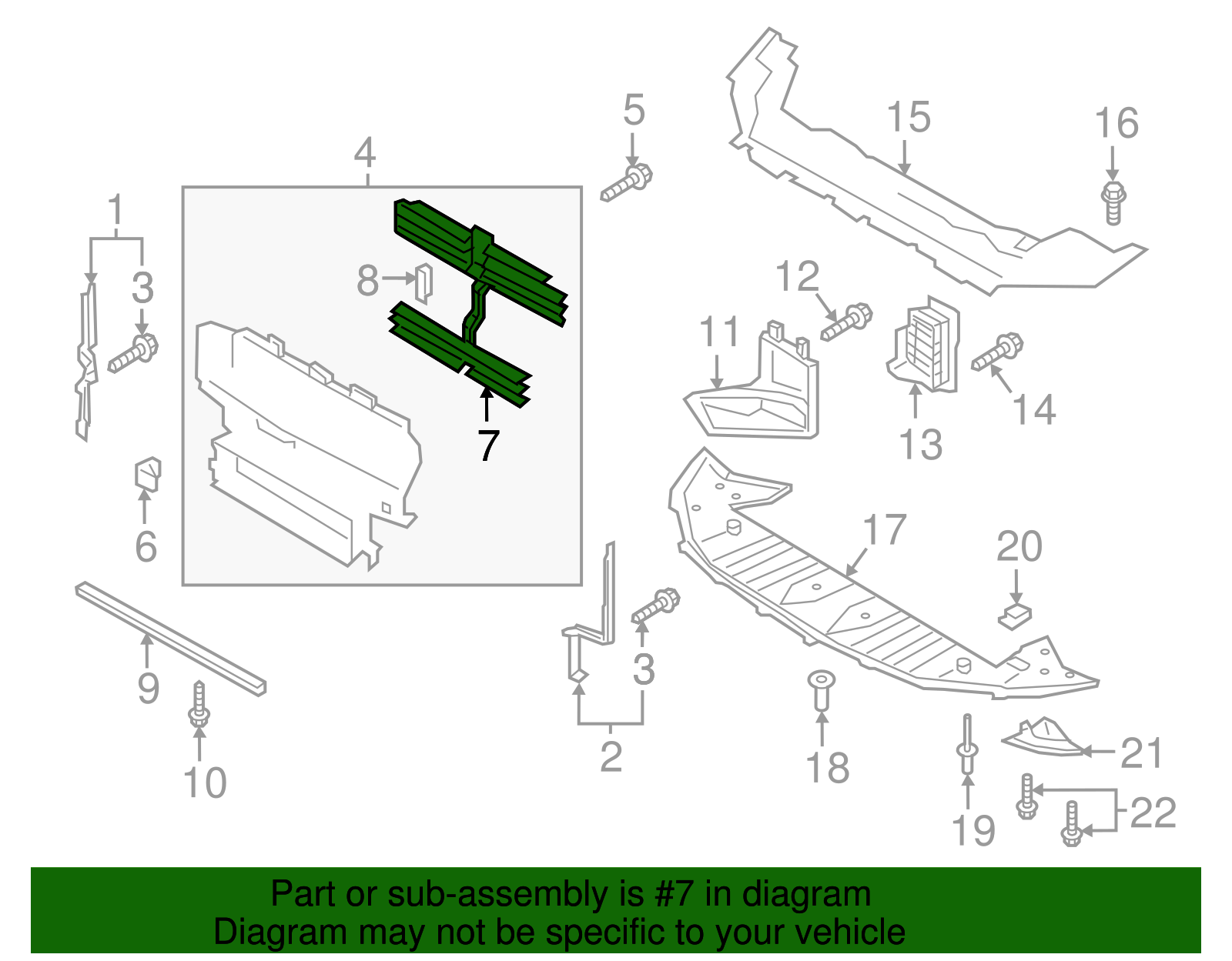 Air Grille - Ford (GD9Z-8472-A)