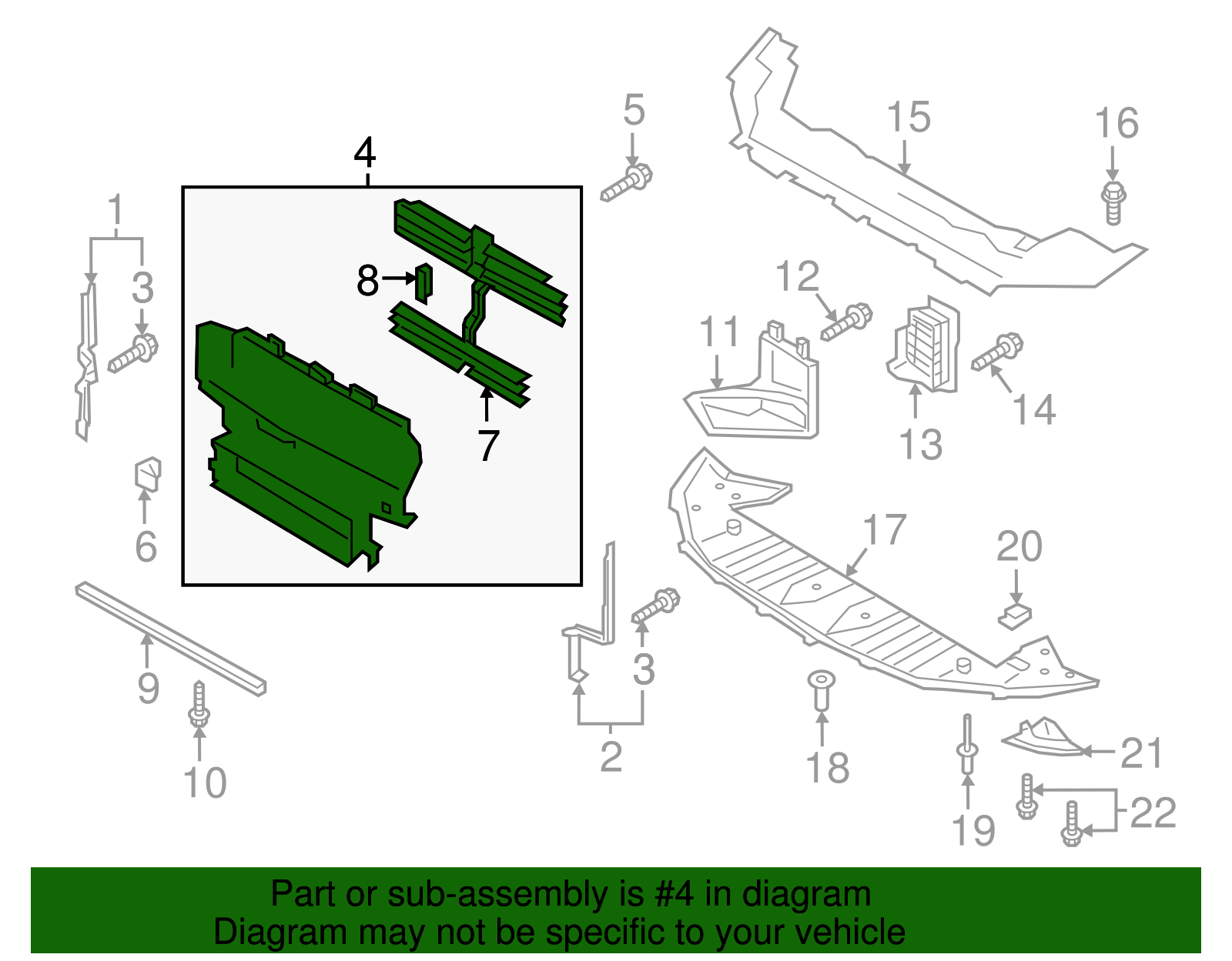 Radiator Shutter Assembly - Ford (GD9Z-8475-A)