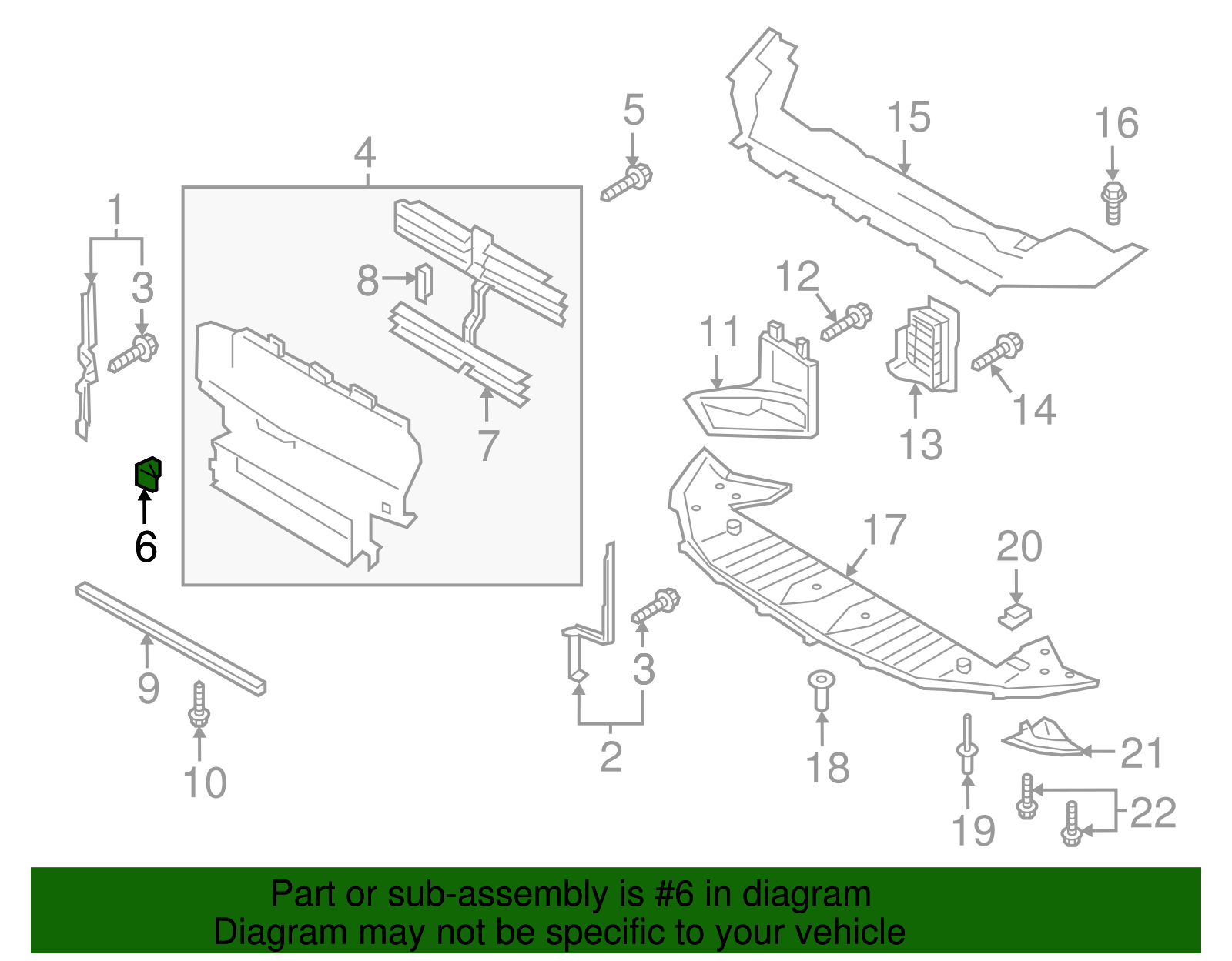 Shutter Retainer - Ford (GD9Z-8478-A)