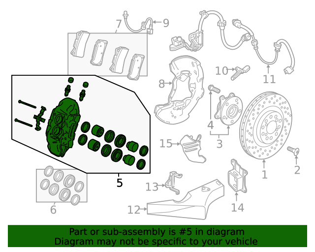 45019TV8E01 Caliper SubAssembly L 20172020 Honda Civic Honda