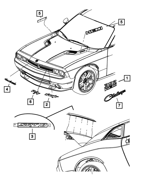 20082014 Dodge Challenger Dodge Challenger Chrome Grille Emblem