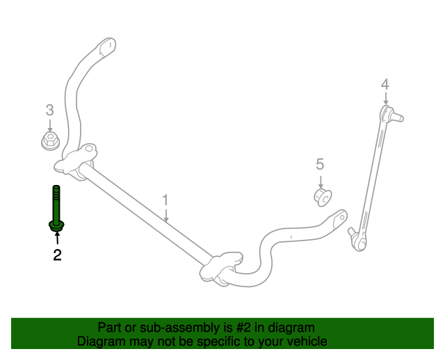000000000287 Stabilizer Bar Bolt 20082015 MercedesBenz C 63 AMG