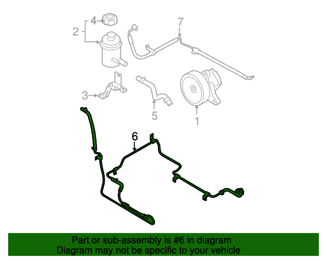 575803E100 Power Steering Return Hose 20072009 Kia Sorento Kia