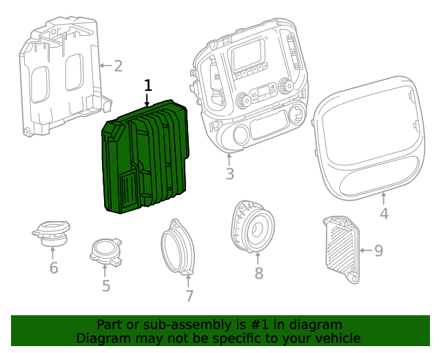 Buy Genuine GM Auto Parts Radio (Part 84837224) GM Parts Store