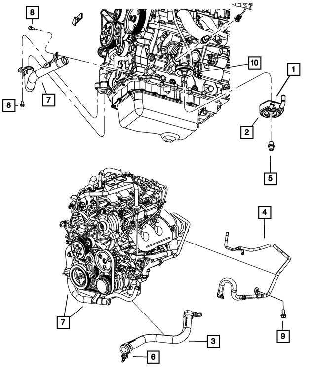 Genuine Mopar Oil Filter Connector 53007563AB