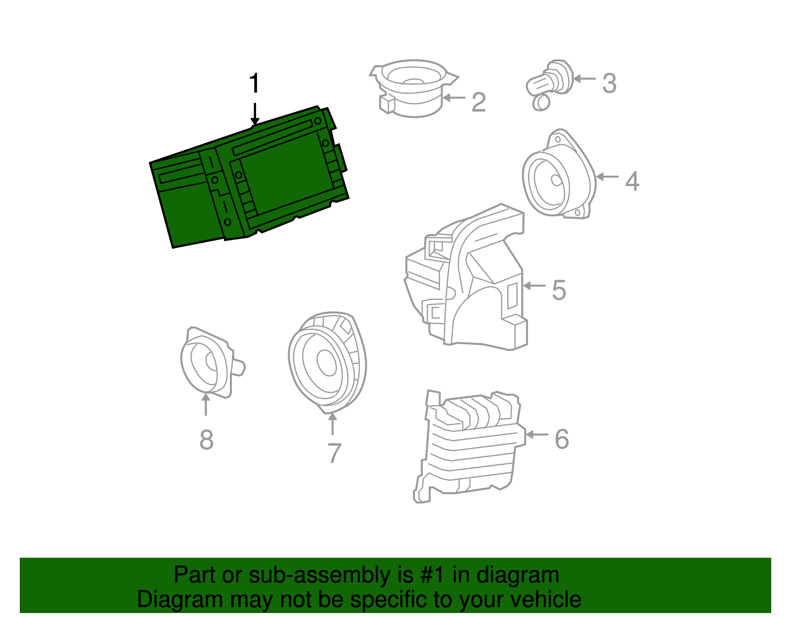 ♡ページ 22921420 - Radio 2010-2012 GMC Acadia | GM Parts Warehouse