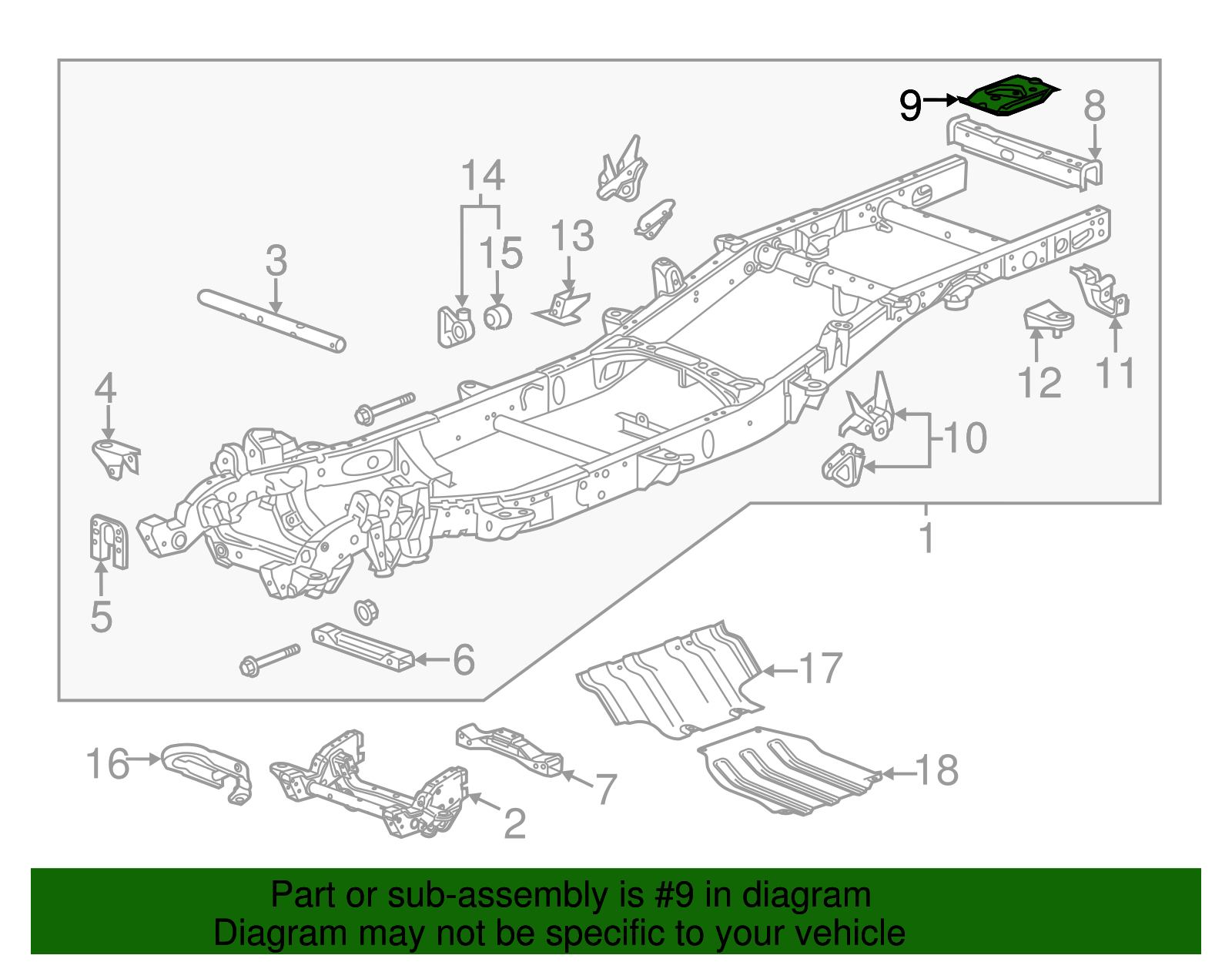 Spare Wheel Carrier - GM (84339545)
