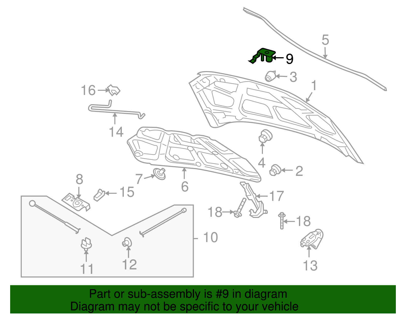 Hood Latch Striker - GM (96649316)