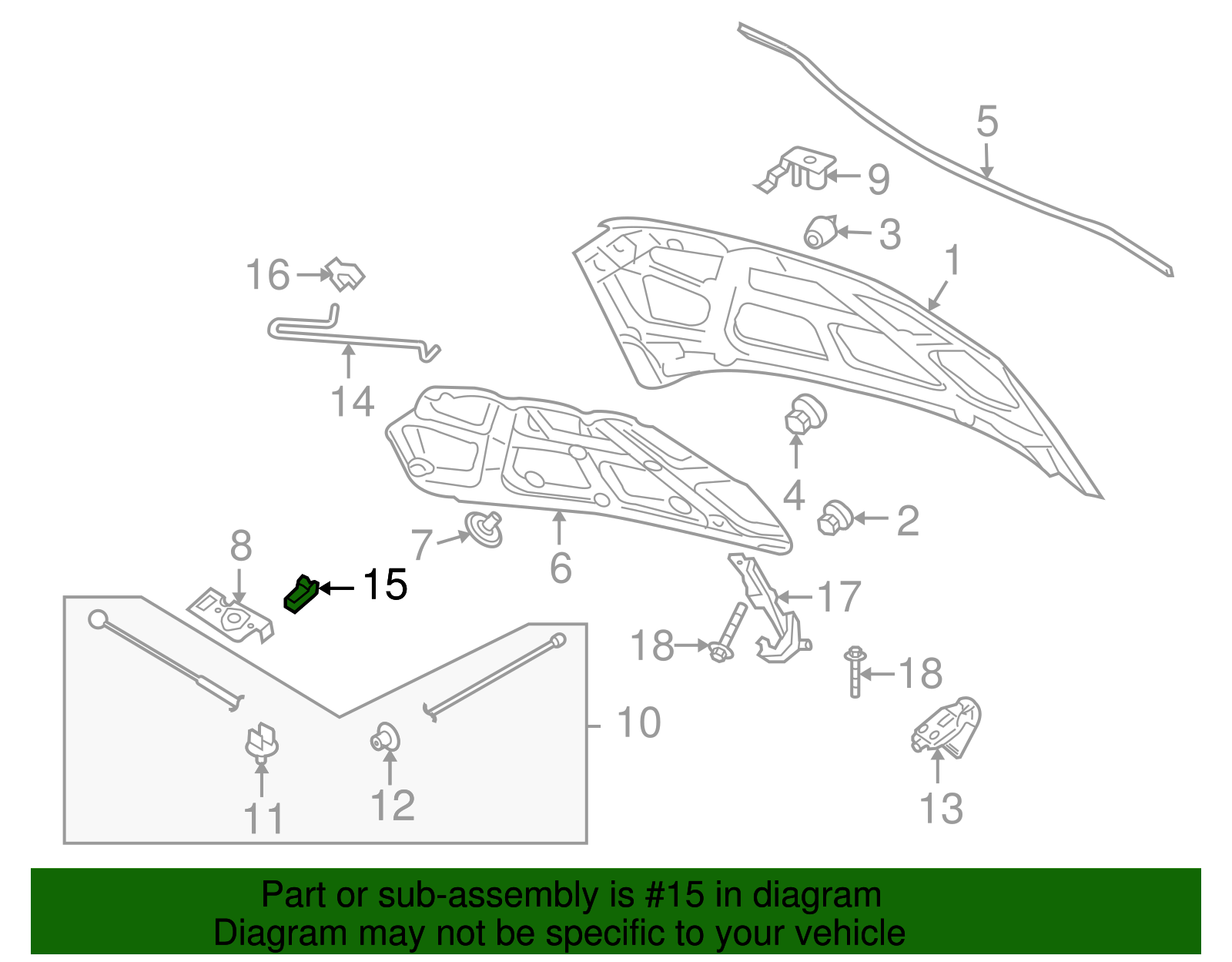 Hood Prop Rod Retainer - GM (94580619)