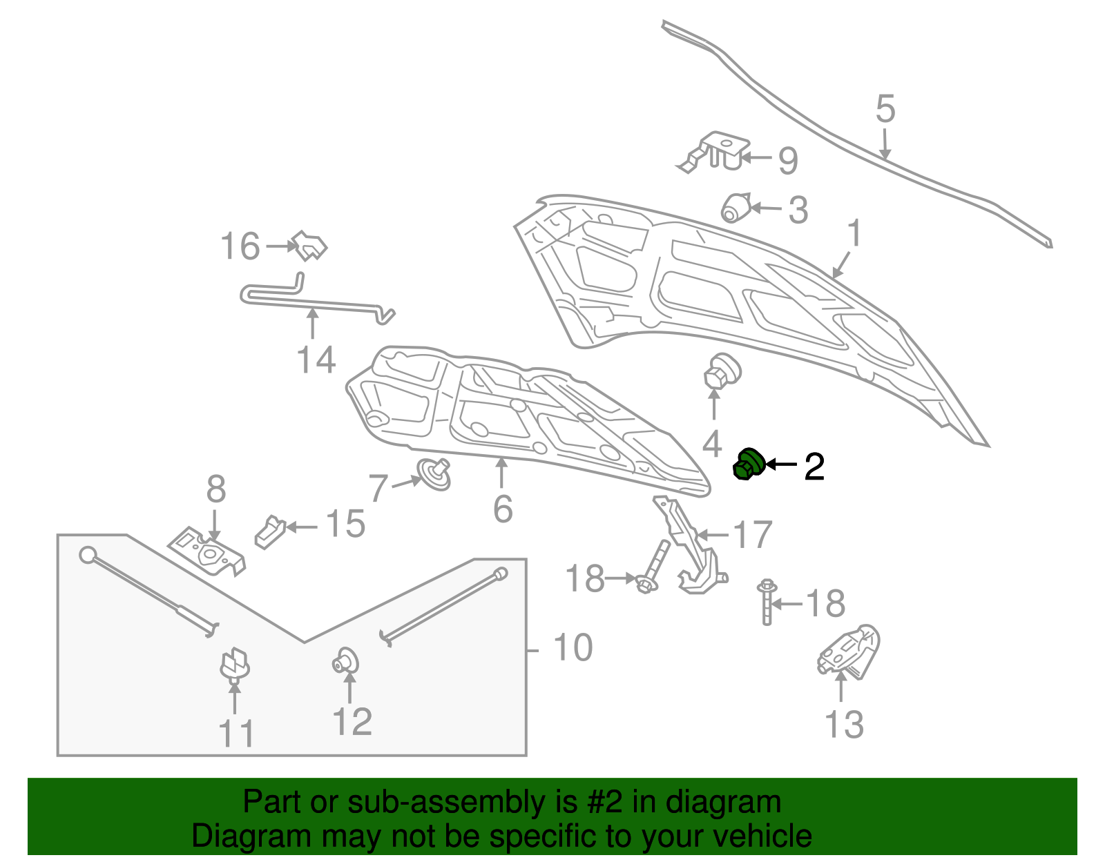 Hood Bumper - GM (94580457)