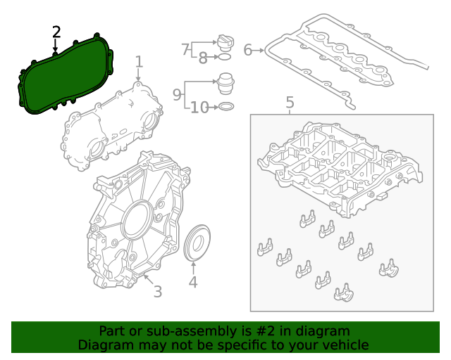 20182023 Land Rover Upper Timing Cover Gasket LR091809
