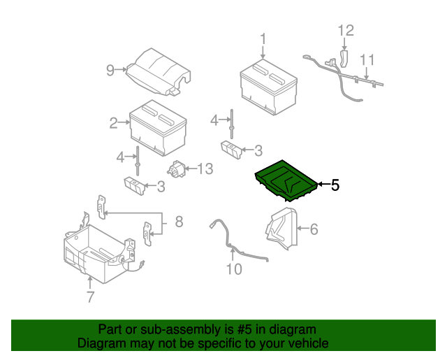 19972021 Ford Battery Tray 4C2Z10769AA