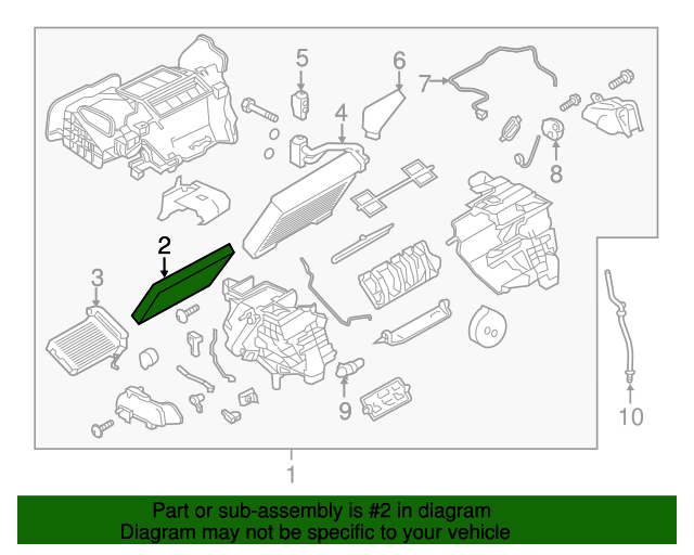 20182024 Nissan LEAF Cabin Air Filter 278919AE0A Nissan Parts Plus