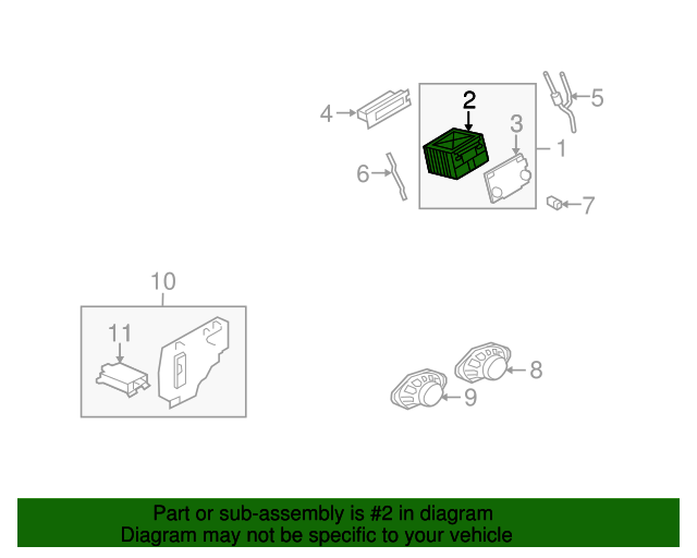 20092011 Ford Radio Chassis 9l8z18c815ba