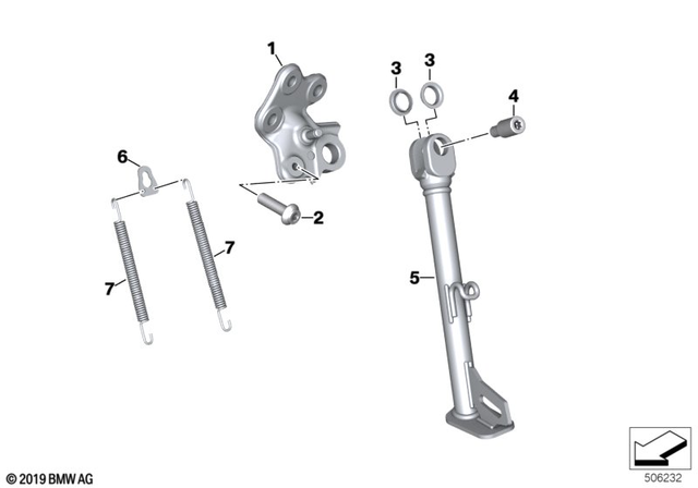 46538404251 - Supporting Bracket F Side Stand 2019-2024 BMW 