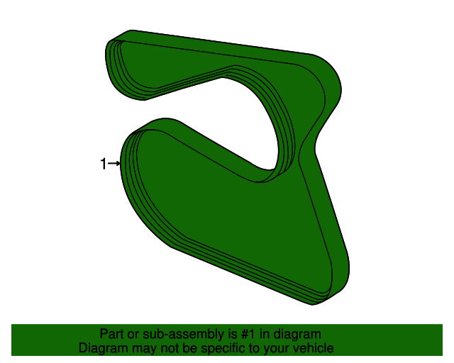 20172019 Ford Escape Serpentine Belt F1FZ8620A