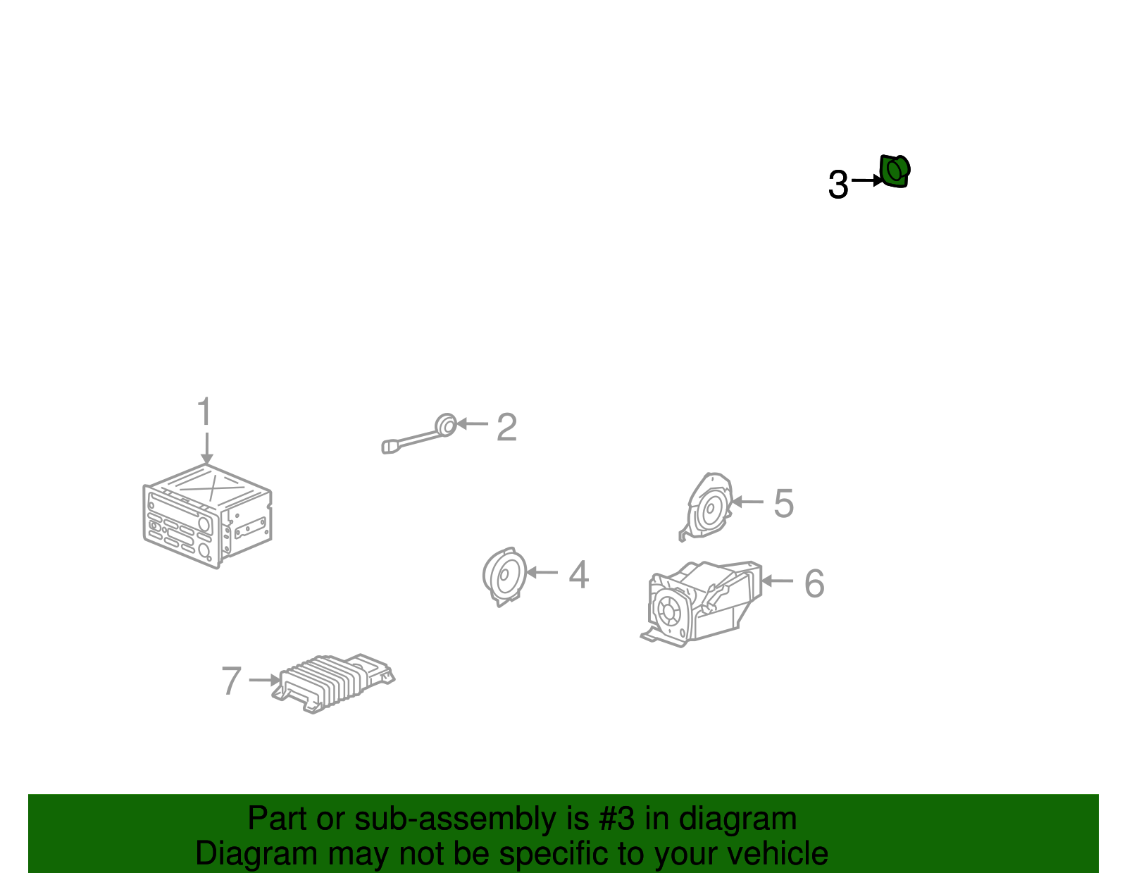 Rear Speaker - GM (15054683)