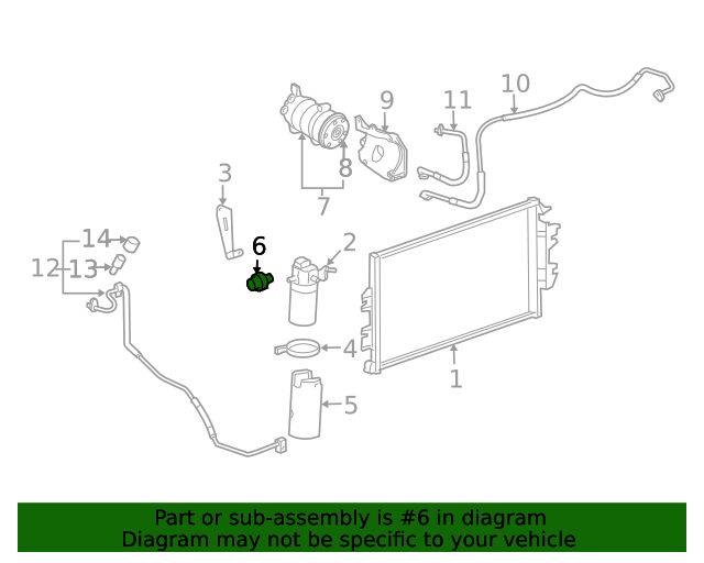 OEM GM Air Conditioning Clutch Cycling Switch For 20042023 GM Part