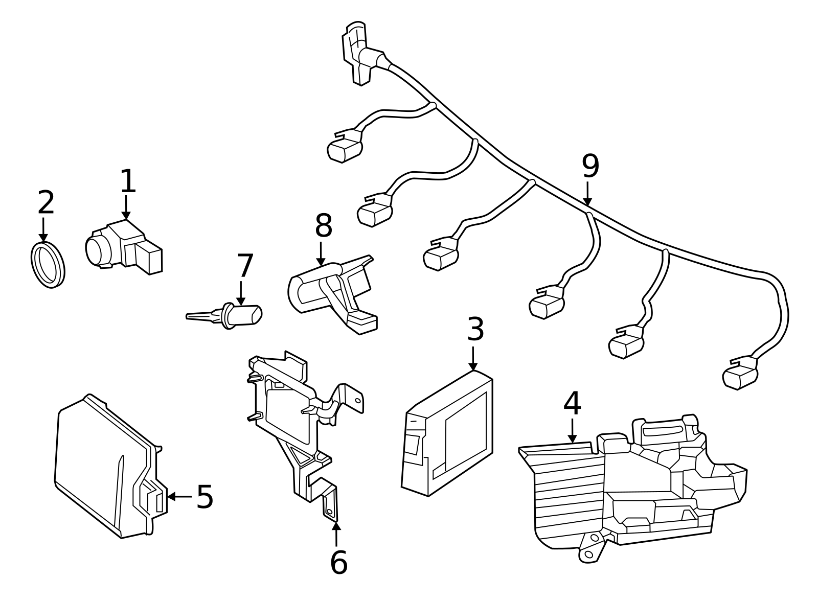 223-905-00-05-9999 - Distance Sensor 1954-2026 Mercedes-Benz