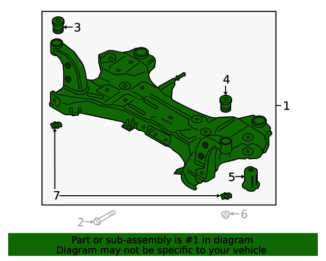 20192023 Kia Forte Engine Cradle 62405M7050 OEM Parts Online