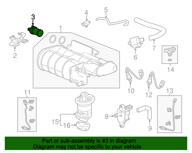 New Genuine Honda Canister Vent Shut Valve OEM 17310TA0A01