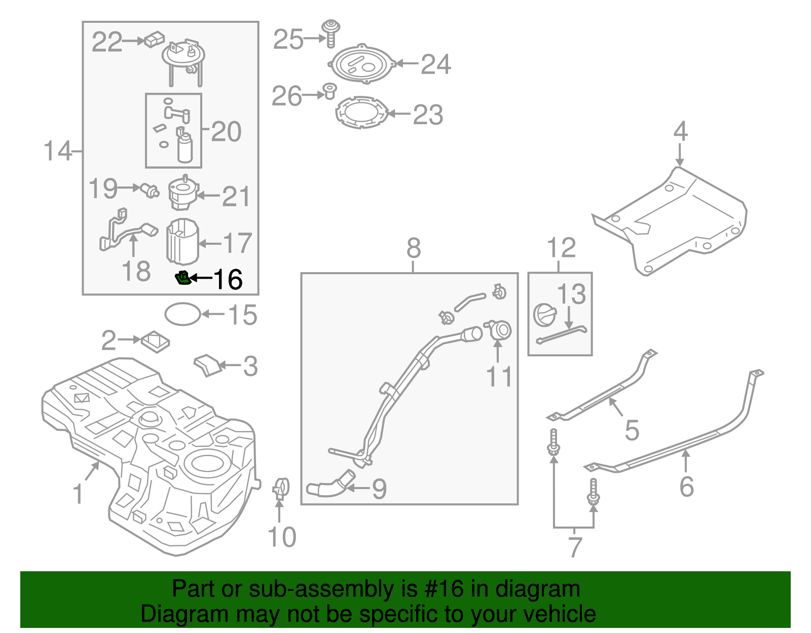 2013-2019 Hyundai Fuel Filter 31060-2P000 | Retail Performance Auto Parts