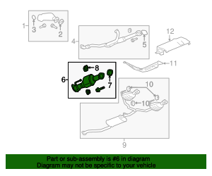 3-Way Catalytic Converter with Flange, Insulator, Gasket, and Bolts ...