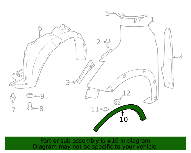 20212024 Nissan Kicks Wheel Opening Molding 638115RY0A Nissan Parts