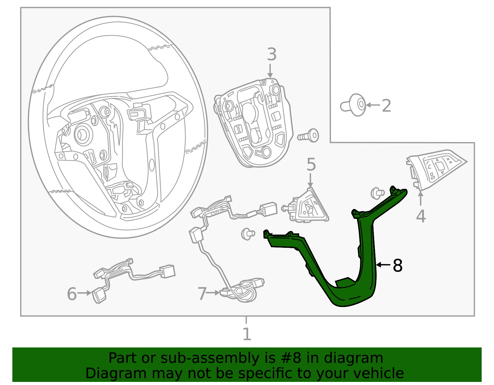 Steering Wheel Spoke Cover - GM (95168432)