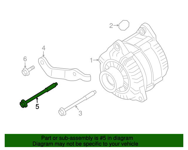 20052021 Nissan Alternator Adjusting Bracket Bolt 081A68201A Nissan