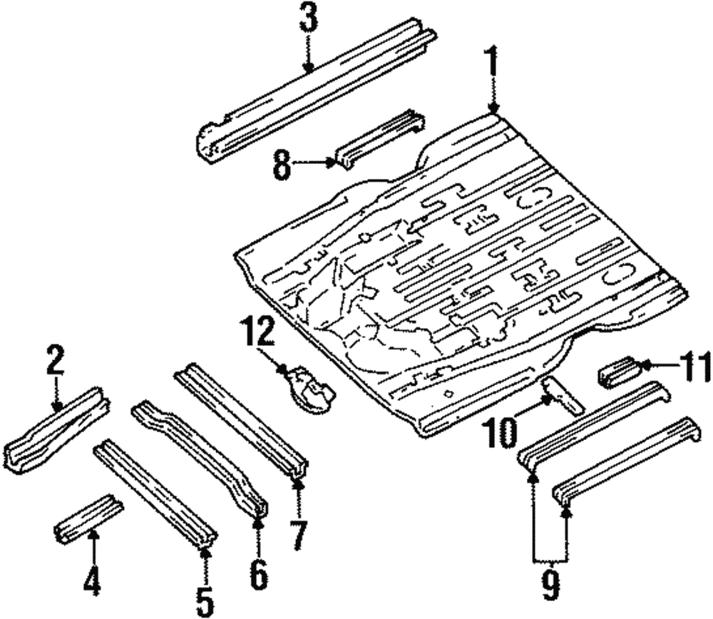 Rail - Ford (YF5Z-12101C52-AA)