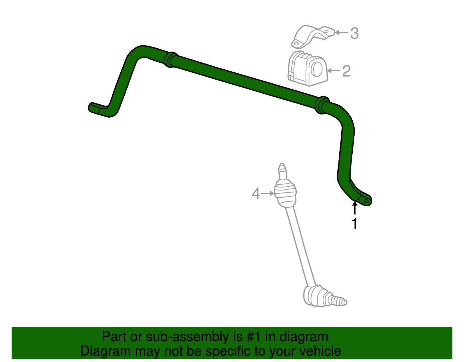 Stabilizer Bar - Ford (XW4Z-5A772-BA)