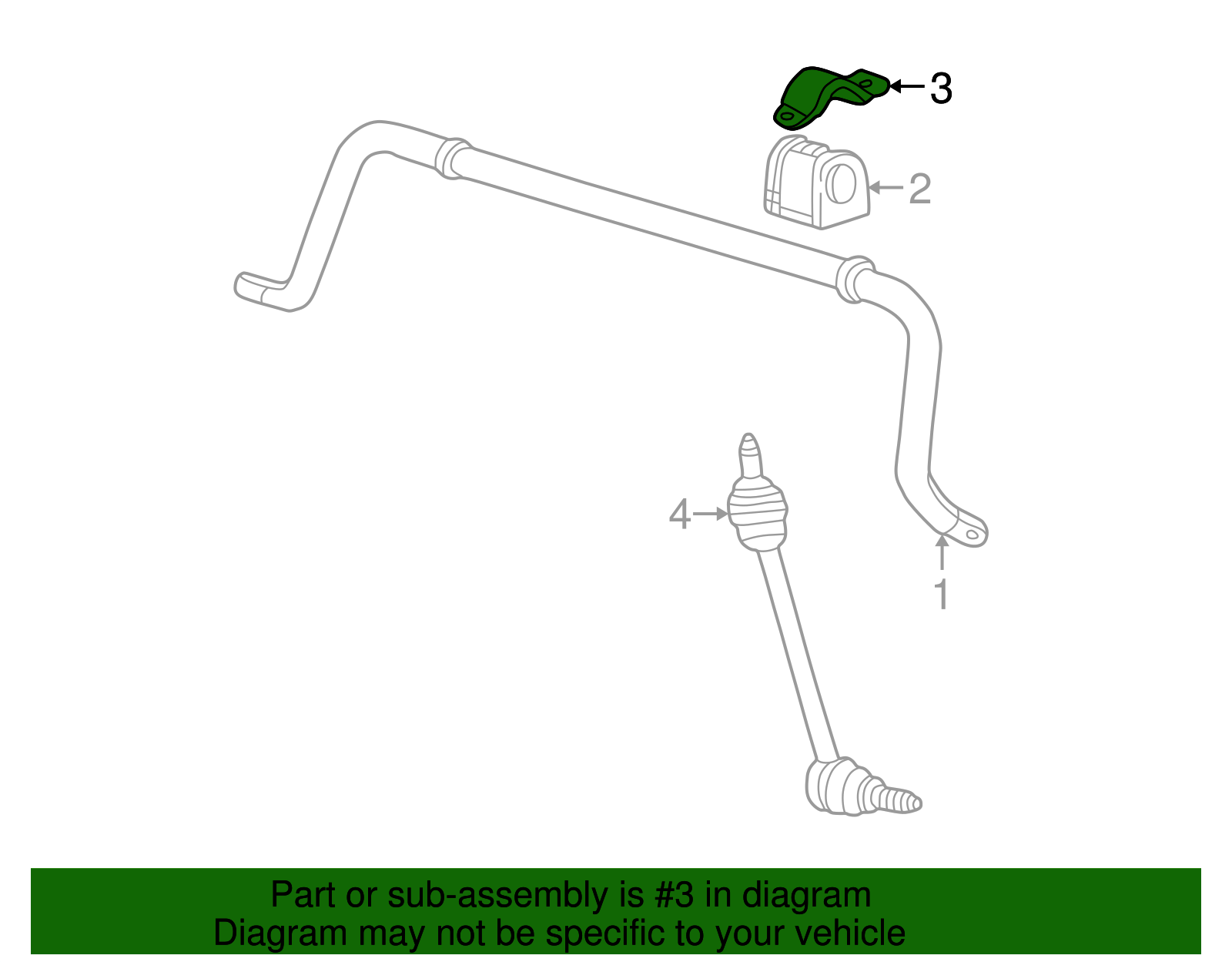 Stabilizer Bar Bracket - Ford (XW4Z-5486-AA)