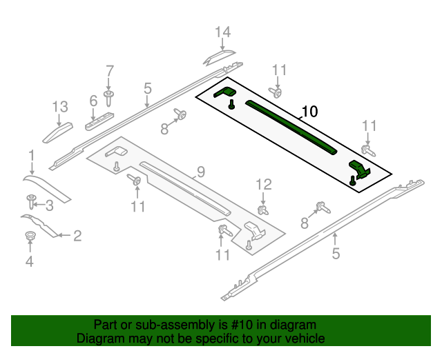 Genuine OEM Ford Part Cross Bar JL1Z7855107AA Genuine OEM Ford