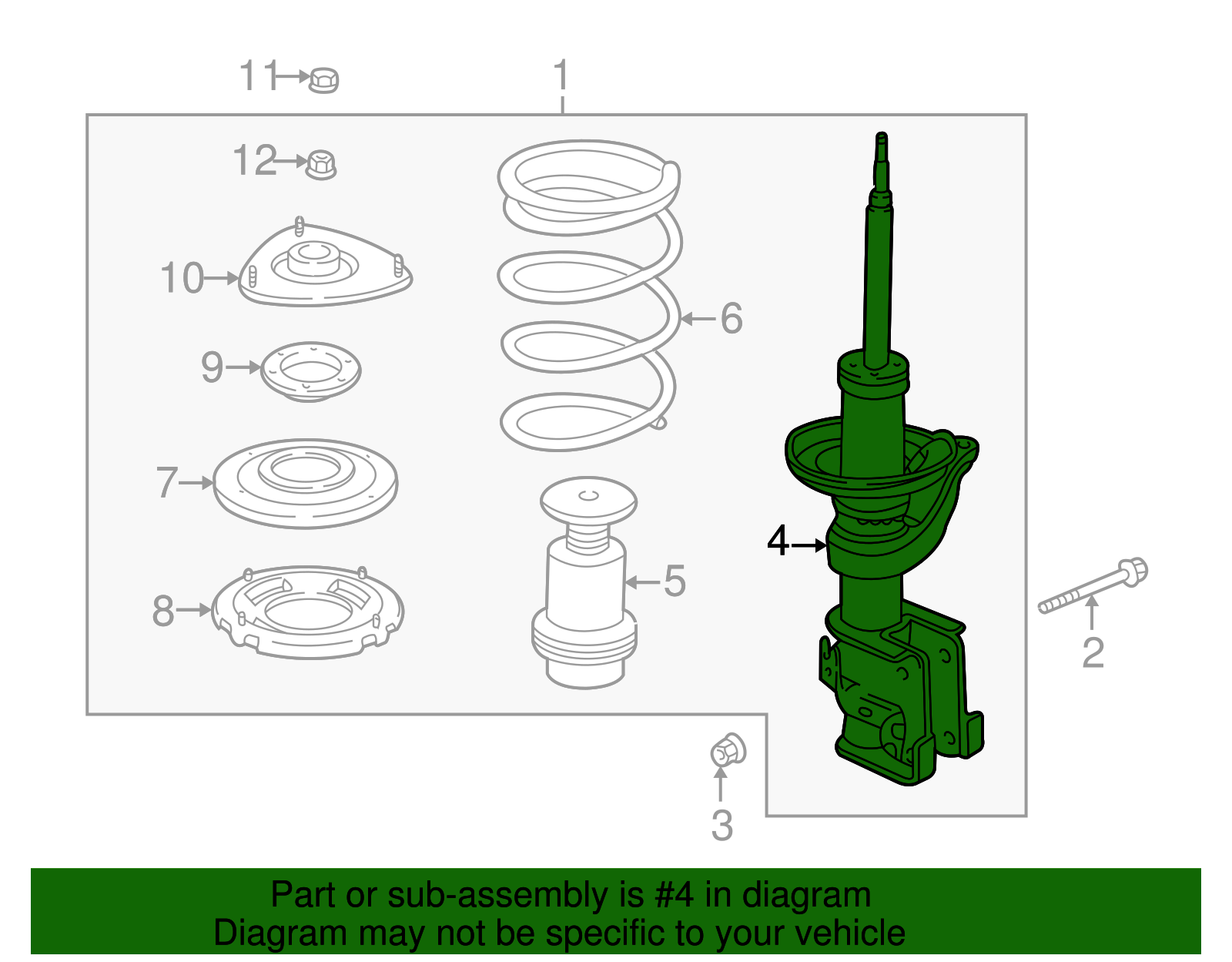 51606-SCV-A05 - Strut | Genuine Honda Parts