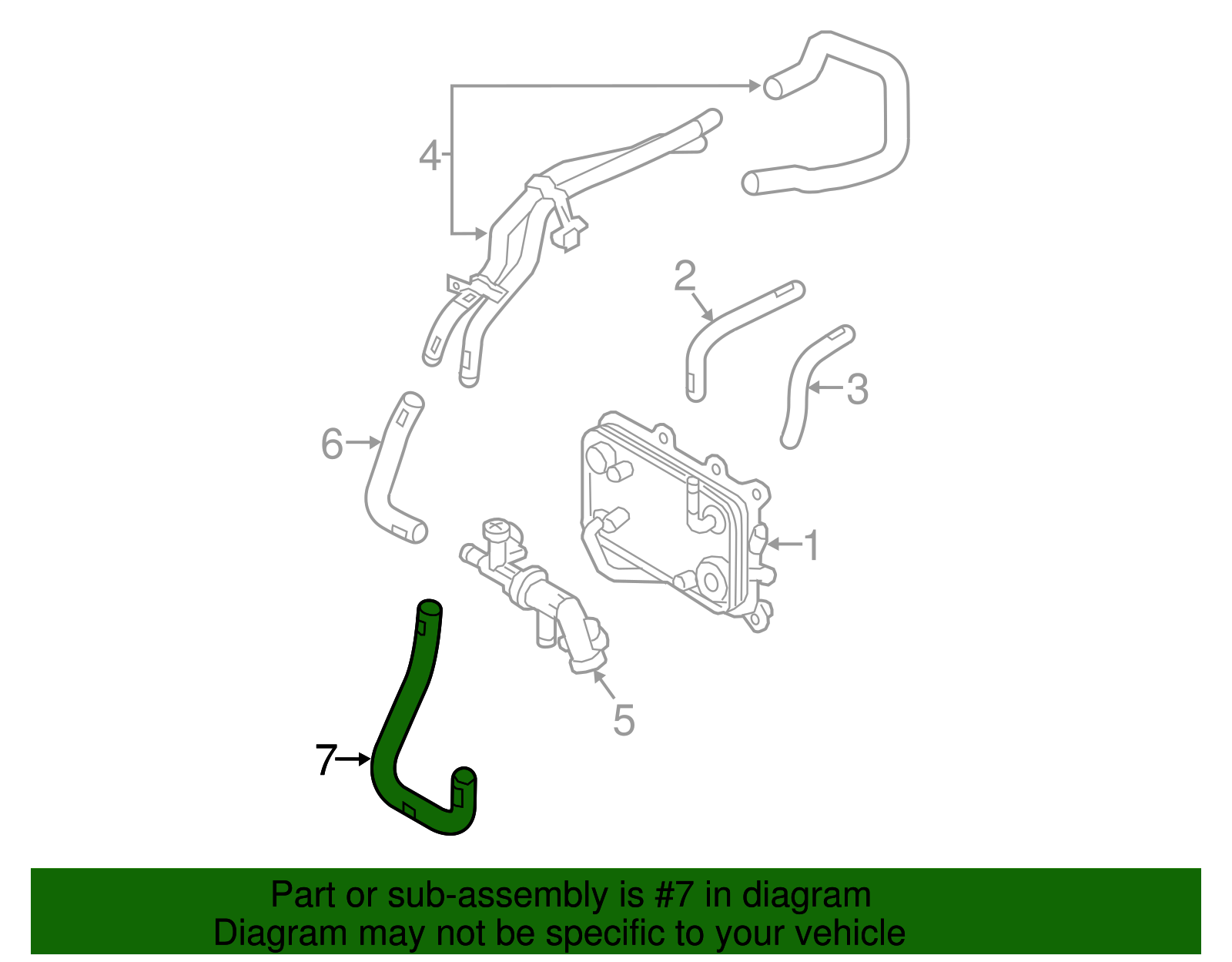 25415-2W800 - Water Hose 2014-2015 Kia Sorento | Kia.Parts Store